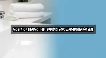 누수탐지수도배관누수아파트펜션천정누수보일러난방배관누수공사