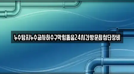 누수탐지누수공사하수구막힘뚫음24시간방문최첨단장비