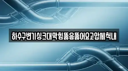 하수구변기싱크대막힘뚫음뚫어요고압세척내