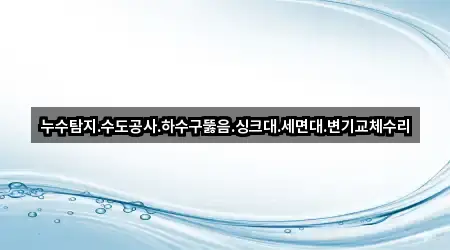 누수탐지.수도공사.하수구뚫음.싱크대.세면대.변기교체수리