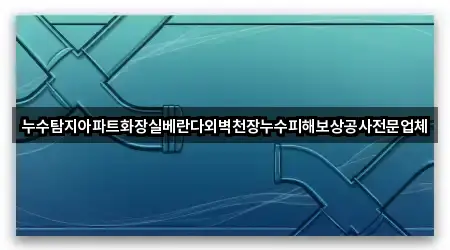 누수탐지아파트화장실베란다외벽천장누수피해보상공사전문업체
