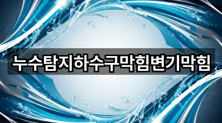 누수탐지하수구막힘변기막힘