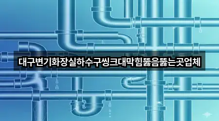 대구변기화장실하수구씽크대막힘뚫음뚫는곳업체