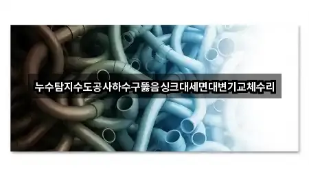 누수탐지수도공사하수구뚫음싱크대세면대변기교체수리