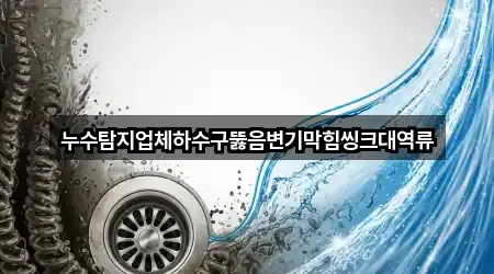 누수탐지업체하수구뚫음변기막힘씽크대역류