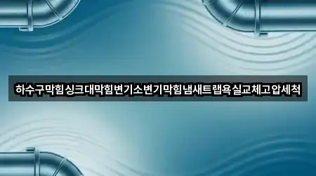 하수구막힘싱크대막힘변기소변기막힘냄새트랩욕실교체고압세척