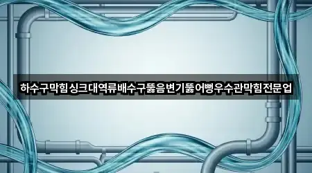 하수구막힘싱크대역류배수구뚫음변기뚫어뻥우수관막힘전문업