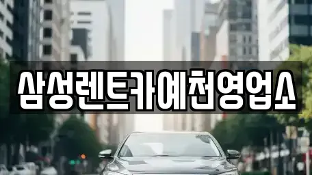 경상북도 예천군 예천읍 렌트카 전문 삼성렌트카예천영업소